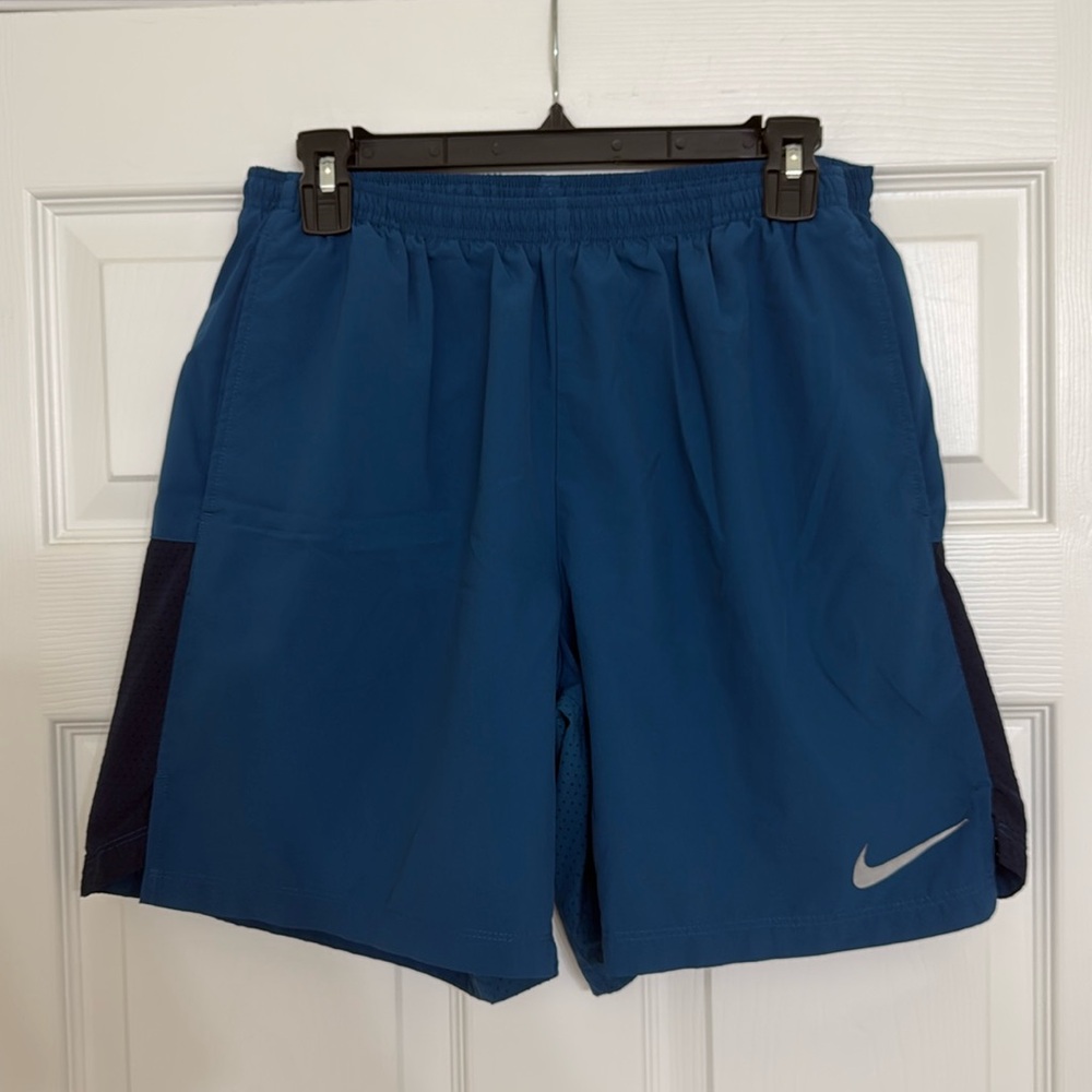 Nike Soul Cycle Drifit Gym Shorts Navy Compression Liner Size Large 7in Inseam